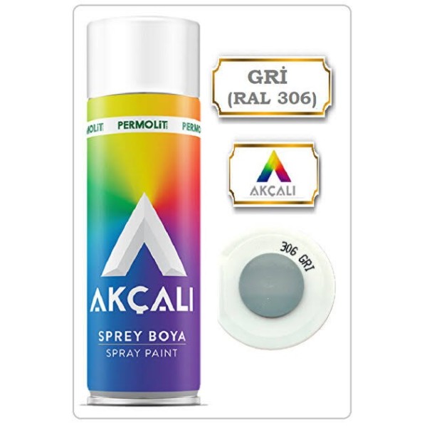 Akçalı Sprey Düz Renk 306 Gri 400 ml