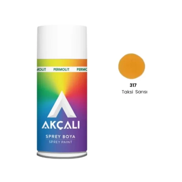 Akçalı Sprey Düz Renk 317 Taksi Sarısı 400 ml