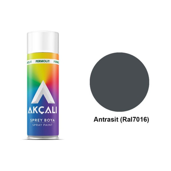 Akçalı Sprey Düz Renk Ral 7016 Antrasit 400 ml