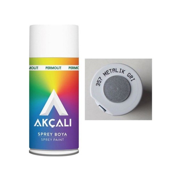 Akçalı Sprey Metalik Renk 357 Metalik Gri 400