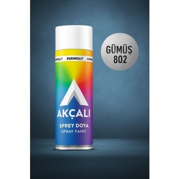 Akçalı Sprey Metalik Renk 802 Gümüş 400 ml