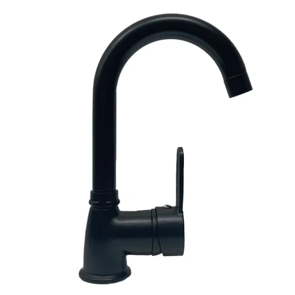 Alc 120 Delta Mix Kuğu Lavabo Bataryası Siyah