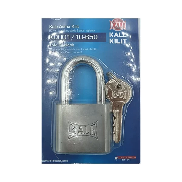 Kale Dış Asma Kilit Gri 50 mm KD001/10 150-