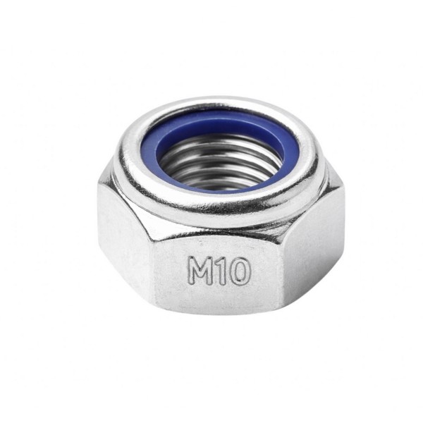 M10 Fiberli Somun DIN 985 İnox SS 304