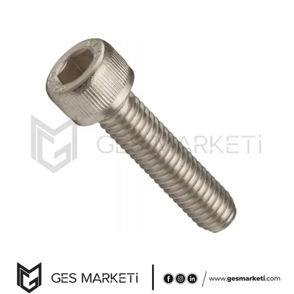 M5*16 İmbus Cıvata DIN 912 8.8 Beyaz