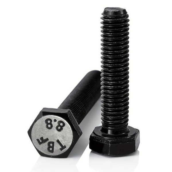 M8*30 Aks Cıvata DIN 933 8.8 - Siyah