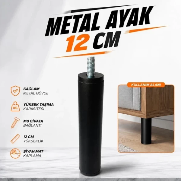 Metali (6005.03) 12-17 Baza Ayağı Siyah