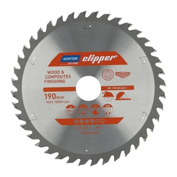 Norton Clipper 190*30 mm TCT Wood 24 Diş Daire Testere