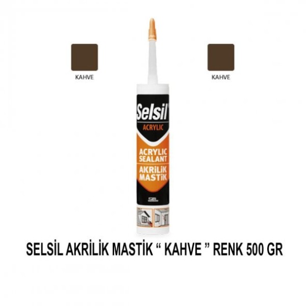 Selsil Mastik Silikonize Kahve 500 gr