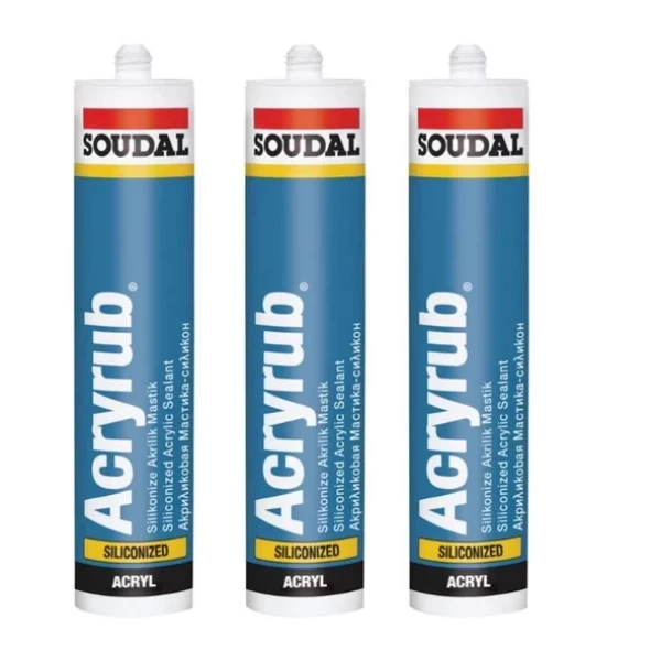 Soudal 500 gr Acryrub Silikonize Mastik Altınmeşe 30AD (417562)